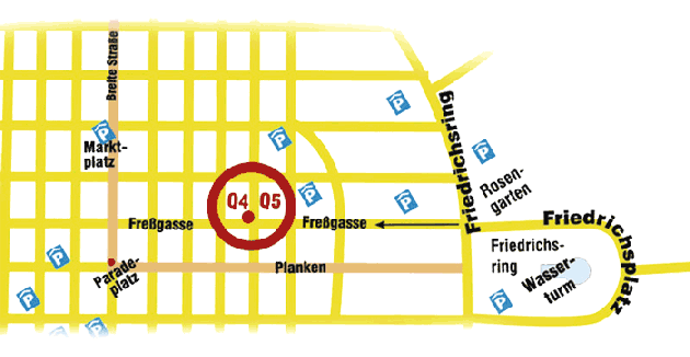 Lageplan Mannheim Q4, 18